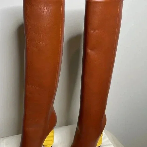 Balenciaga Camel Knee Length Boots - Picture 6 of 9
